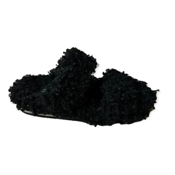 UBFEN Black Boucle Orthotic Slippers 7 - Picture 3 of 6